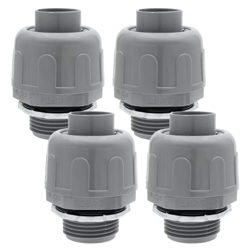 4Pcs NPT 3/4" 180D Electrical Conduit Connector Fittings - size: 3/4 Inch
