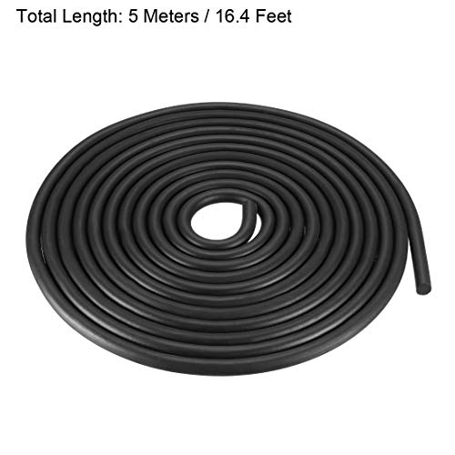 uxcell Foam Rubber Seal Weather Strip 9mm Diameter 5 Meters Long Black - size: 9mm x5m