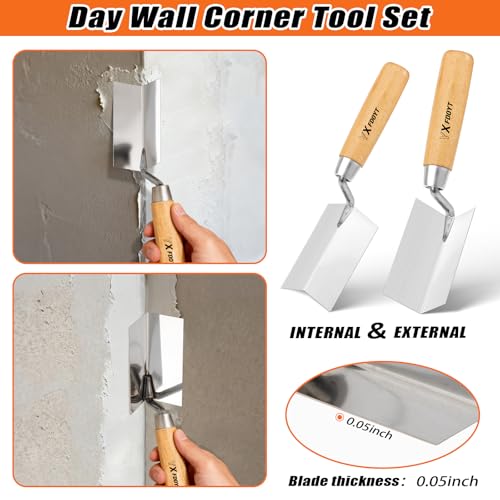 Drywall Knife Set, 12Pcs Drywall Tools Kit with Mud Pan