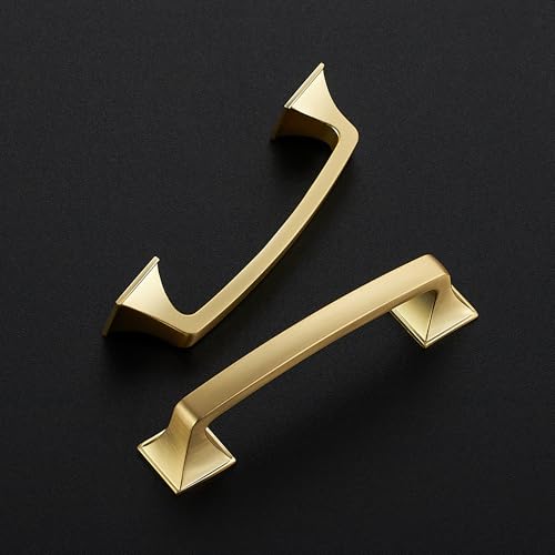 30 Pack Kitchen Cabinet Handles 3-3/4 Inch Brushed Brass Cabinet Pulls - color: Brushed Brass, size: 3-3/4 Inch Hole Centers