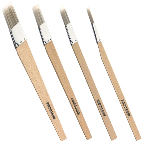 King Origin Trim Paint Brushes Set of 4-0.25" 0.5" 0.7" 1" Slant