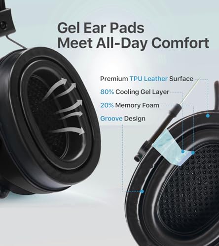 AM FM Radio Hearing Protection Earmuff, Bluetooth 5.4, 30SNR - color: Am/Fm+ Bluetooth-black