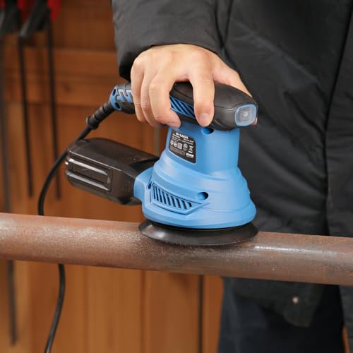 2.5-Amp Random Orbital Sander Corded 4.9-Inch with 20Pcs Sandpapers
