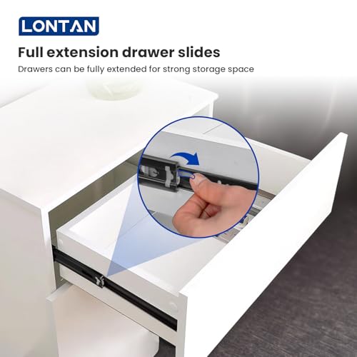 LONTAN 1 Pair Black Side Mount Drawer Slides 14 Inch Heavy Duty Rails - color: Black, size: 14 Inch - Drawer Slide