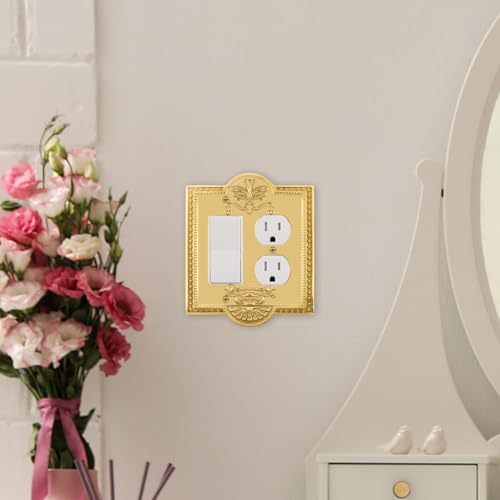 Nostalgic Warehouse Meadows Light Switch Cover Plate - color: Unlacquered Brass, size: Rocker and Outlet