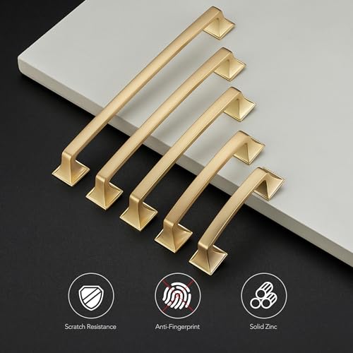 30 Pack Kitchen Cabinet Handles 3-3/4 Inch Champagne Bronze Cabinet Pulls - color: Champagne Bronze, size: 3-3/4 Inch Hole Centers