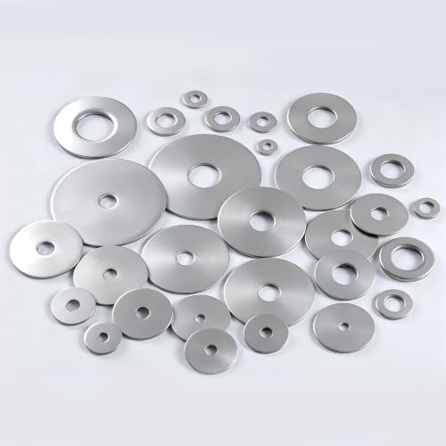 1500PCS M3 Flat Washers, 304 Stainless Steel 18-8, 3.2mm ID x 6.4mm OD Hardware Washers for Screws Bolts - color: Silver, size: Metric M3