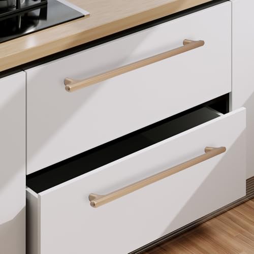 COTYKILEY 10 Pack 10 Inch(256mm) Champagne Bronze Cabinet Handles Gold Kitchen Cabinet Pulls Cabinet Door Handles Kitchen Cabinet Hardware Cupboard Drawer Pulls - color: Champagne Bronze, size: 10" Hole Center（256MM）