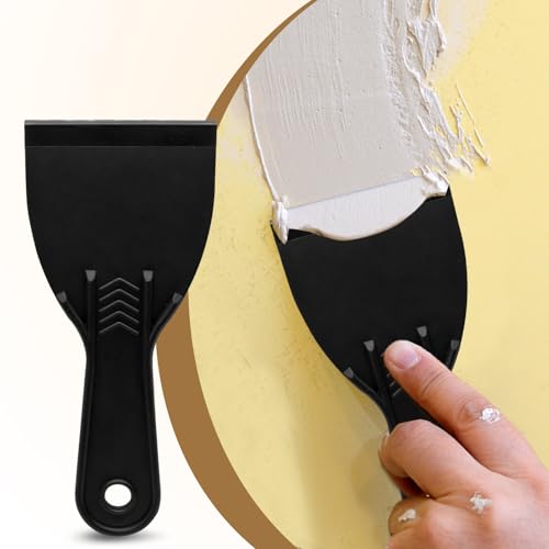 Flexible Plastic Putty Knife Set, 6pcs Scraper for Spackling