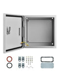Waterproof Electrical Enclosure 12 x 12 x 6'', Outdoor Electrical Box Weatherproof, Electrical Junction Box with Reinforced Lock - size: 12 x 12 x 6''