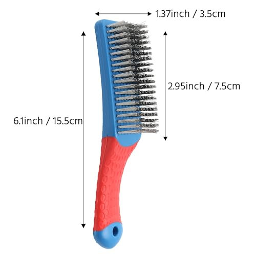 Wire Brushes for Rust Removal, Steel Wire Metal Brush for Cleaning Concrete