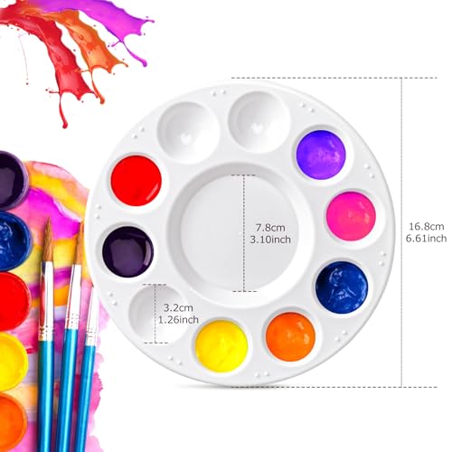 20Pcs Paint Tray Palettes, Plastic Paint Pallets, Watercolor Palette