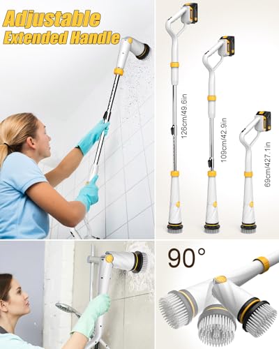 Qimedo Electric Spin Scrubber Q2, 4000mAh Battery, 1500RPM High Power - color: White