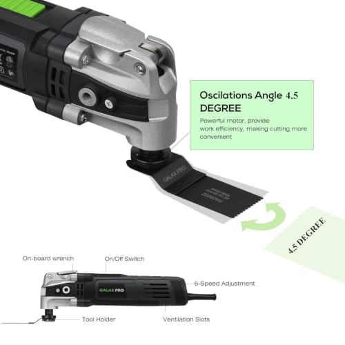 GALAX PRO Corded Oscillating Multi Tool Kit 3.5A with 30Pcs Accessories - style: 3.5 Amp