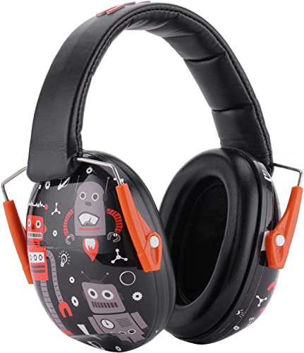 Snug Kids Earmuffs – Noise Reduction for Toddlers & Children – Adjustable, Lightweight, Foldable, Soft & Comfortable - color: Robot