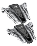VEVOR Ratcheting Wrench Set, 30-Piece Combination Wrench Set, 72 Teeth - color: Silver 30pcs, size: Metric&SAE