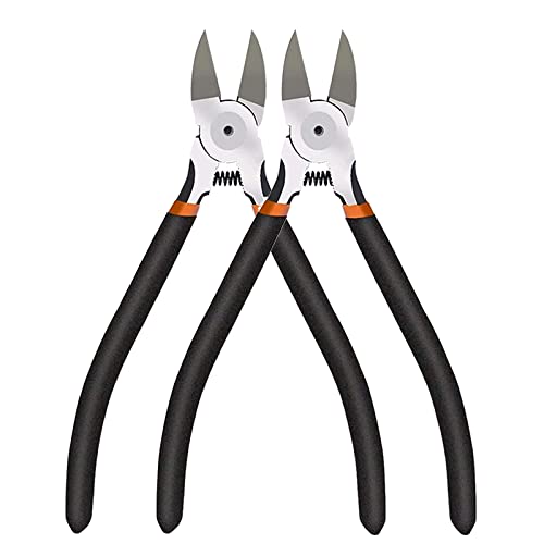 BOENFU Wire Snips Floral Wire Cutter Jewelry Wire Snippers 6 Inches 2 Pack Flush Cut Pliers Side Cutters Metal Cutting Tool for Crafting, Floral, Artificial Flowers, Chicken Wire, Electrical - color: 6 Inches - 2 Pack - Black Handle