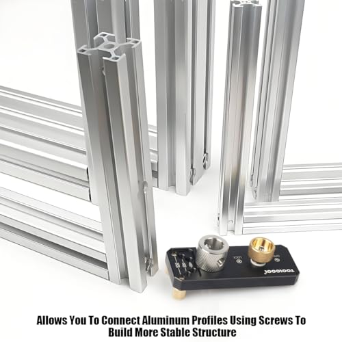 TOOLCOOL Aluminum Profile Drill Guide Access Hole Drill Jig With M6 And M8 Step Drill Bits For 20 30 40 Series European Standard Aluminum Extrusion Profile - New Upgrade