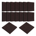 16PCS 2 x 2 Inch Square Felt Pads, Soft Adhesive Non-Slip Backed Felt, Cuttable Floor Protectors for Furniture Legs, Brown Anti Scratch Furniture Pads - size: 2 x 2 Inch