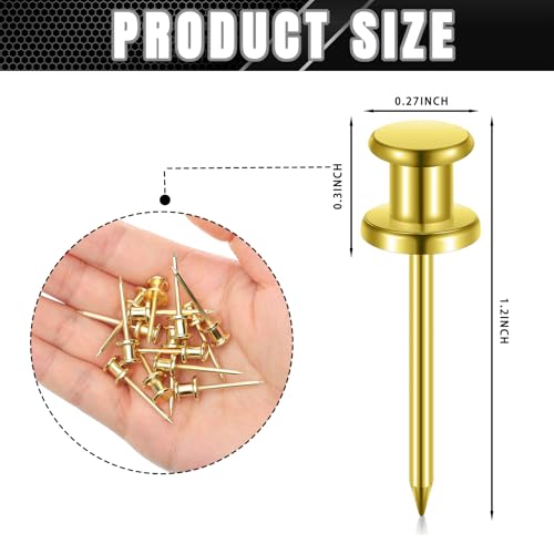 Watersay 50 Pcs Double Headed Picture Hanging Nails, Gold, Gongzi - color: Gold, style: Gongzi