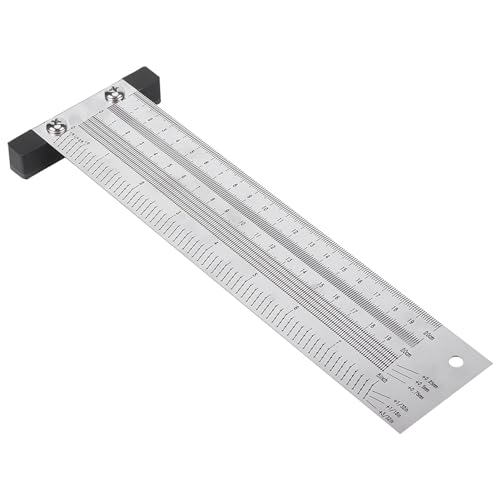 YWBL-WH T-Type Marking Ruler, 8 Inch Stainless Steel - size: 8 inches