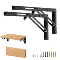 Matte Black Folding Shelf Brackets, 18 Inch, 4 Pack - size: 18 Inch