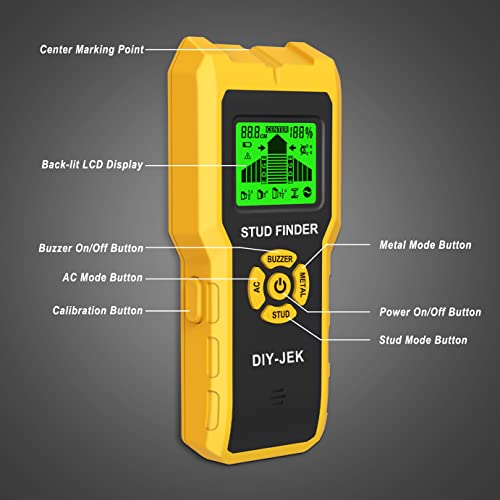 Stud Finder Wall Scanner 5-in-1 - Detector for Wood, Metal, Joists, Pipes (TH360)