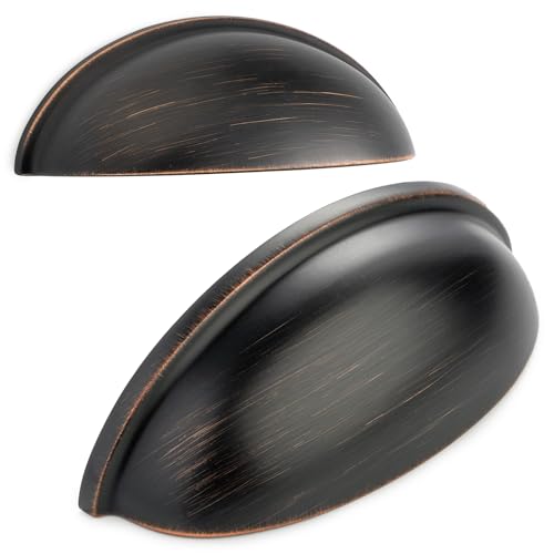 3 Inch Oil Rubbed Bronze Drawer Pulls Cabinet Cup Pull 10 Pack 1886 - color: Oil Rubbed Bronze