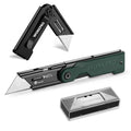 WORKPRO Folding Utility Knife, G10 Handle, Green - style: Green-G10 Handle(1 pack)