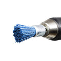 Benchmark Abrasives 3/4" Nylon Wire End Blue Drill Brush, Fine Grit, 1/4" Drill Shank, Perfect for Rust or Paint Removal Sanding Finishing on Wood Fiberglass Plastics - (Blue) - color: Blue
