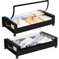 Yecaye 60L Under Bed Storage with Wheels, 2 Pack, Black - color: Black, size: 2 Pack