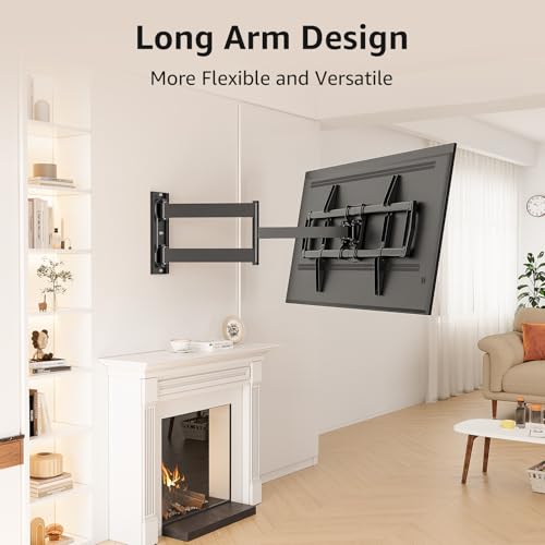 MOUNTUP Corner TV Wall Mount for Most 42-75 Inch TVs with 32” Long Extension, Long Arm TV Mount, Full Motion TVs Mount Swivel Articulating Mounts, MAX VESA 600x400mm, Holds up to 99 lbs MU0076 - size: for 42-75 inch TV,Corner TV Mount