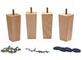 WEICHUAN 5.5 Inch Solid Beech Wood Furniture Sofa Couch Legs Set of 4 - color: Straight- Set of 4, size: 5.5"
