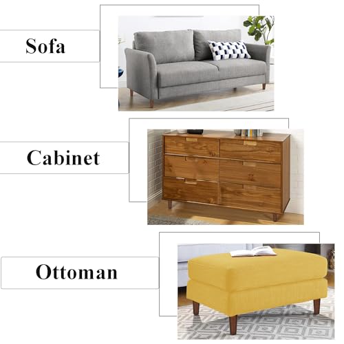 Furniture Legs Wood Sofa Legs Walnut Color Couch Replacement Legs for Cabinet Vanity Couch Chair Dresser Pack of 4 (6 inch) - size: 6 inch Brown