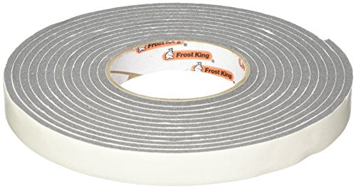 Frost King Vinyl Foam Tape - Closed Cell - Moderate Compression, 3/4" W, 3/16" Thick, 17' L, Charcoal - size: Pack of 1, style: 3/4"W,3/16"T,17'L,Charcoal