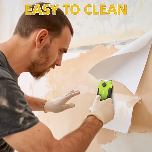 DIYSELF Razor Scraper Tool with 15 Extra Razor Blades, Stove Top Cleaner - color: Green, size: 1 Pack