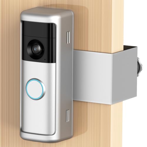 Yaluyo No-Drill Doorbell Mount with Rain Cover, Anti-Theft Door Kits - style: 2026 battery doorbell 2nd Silver
