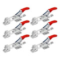 GH-40323 Latch Type Toggle Clamps Set Hand Tool Quick Release Tool, 163kg/360lbs Metal Horizontal Holding Capacity, Pack of 6 - style: 40323, 6PK