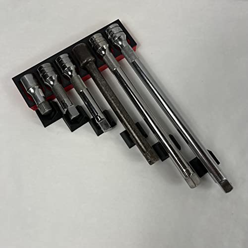 MagAttach Socket Extension Organizers (1/2", Red/Black) - color: Red/Black, size: 1/2"