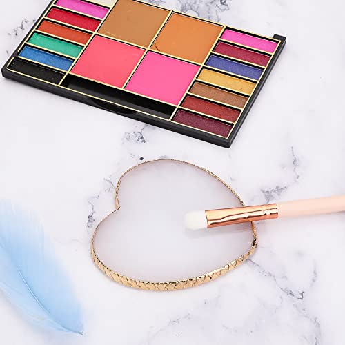 Resin Nail Art Palette Nail Mixing Palette Polish Color Mixing Plate Golden Edge Nail Holder Display Board Heart Shape Cosmetic Mixing Tools - color: Style 1