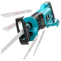 Cerycose Cordless Reciprocating Saw Compatible with Makita 18V Battery, Variable Speed 1" Stroke Length,3200 SPM, Toolless Blade Change, 4 Saw Blades for Metal Wood PVC Cutting (Tool Only) - style: Two-handed for Makita battery