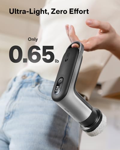HOTO Grip™ Cordless Electric Spin Scrubber, IPX7 Waterproof, 6 Brush Heads