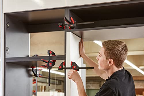 BESSEY EHK SERIES - 100 lb Clamping Force - 06 in - EHKM06 Trigger Clamp Set - 2.375 in. Throat Depth - Wood Clamps, Tools, & Equipment for Woodworking, Carpentry, Home Improvement, DIY - size: 6 in., style: 100 lb force