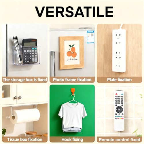 24 Pairs (48 Packs) Picture Hanging Strips Heavy Duty, Easy Removal Wall Hangers Without Nails, No Damage Hole Renter Friendly Kits for Frame, Decor & Poster, Large Hook-and-Loop Strip