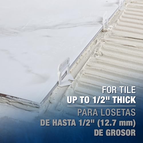 QEP 99777 LASH XL Tile Leveling System Clips for 1/16" Grout, White (2,000-pack)