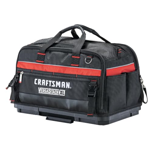 CRAFTSMAN VERSASTACK XL Tool Bag, 22.5”, Durable Polyester, Black and Red (CMST21450)