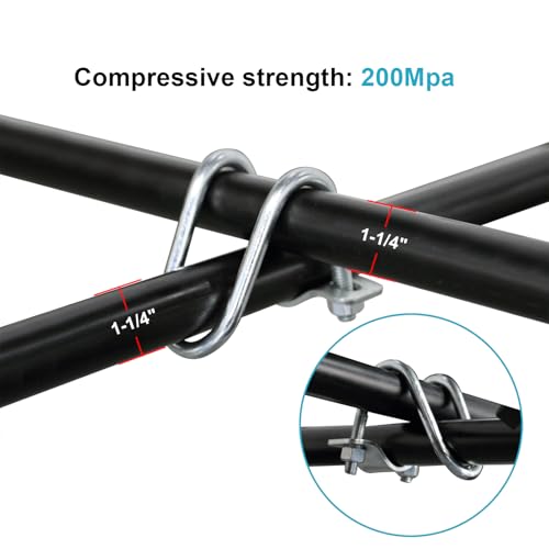 10 Sets 1-1/4" OD Cross Tube Clamp Connector, Greenhouse Crossover Clamp - size: 1-1/4" OD