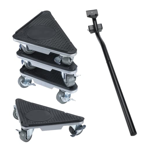 Furniture Movers with 3 Wheels & Furniture Lifter Set, 360° Rotation Wheels Double Bearing Roller Mute，Easy to Moving Heavy Furniture - size: triangle