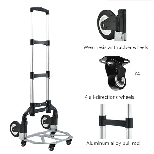Rolling Tool Bag with Wheels - Aluminum Alloy Trolley for Electrician & HVAC