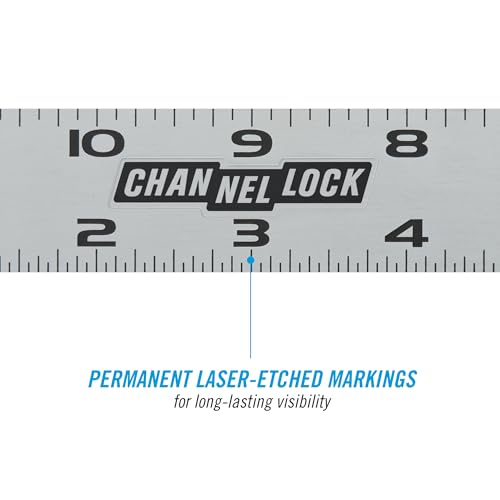 CHANNELLOCK High-Visibility Stainless Steel 6-Inch Combination Square, 8100-006CS